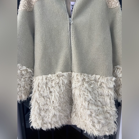 SOLD. Something Navy Faux Sherling Coat - Picture 5 of 10